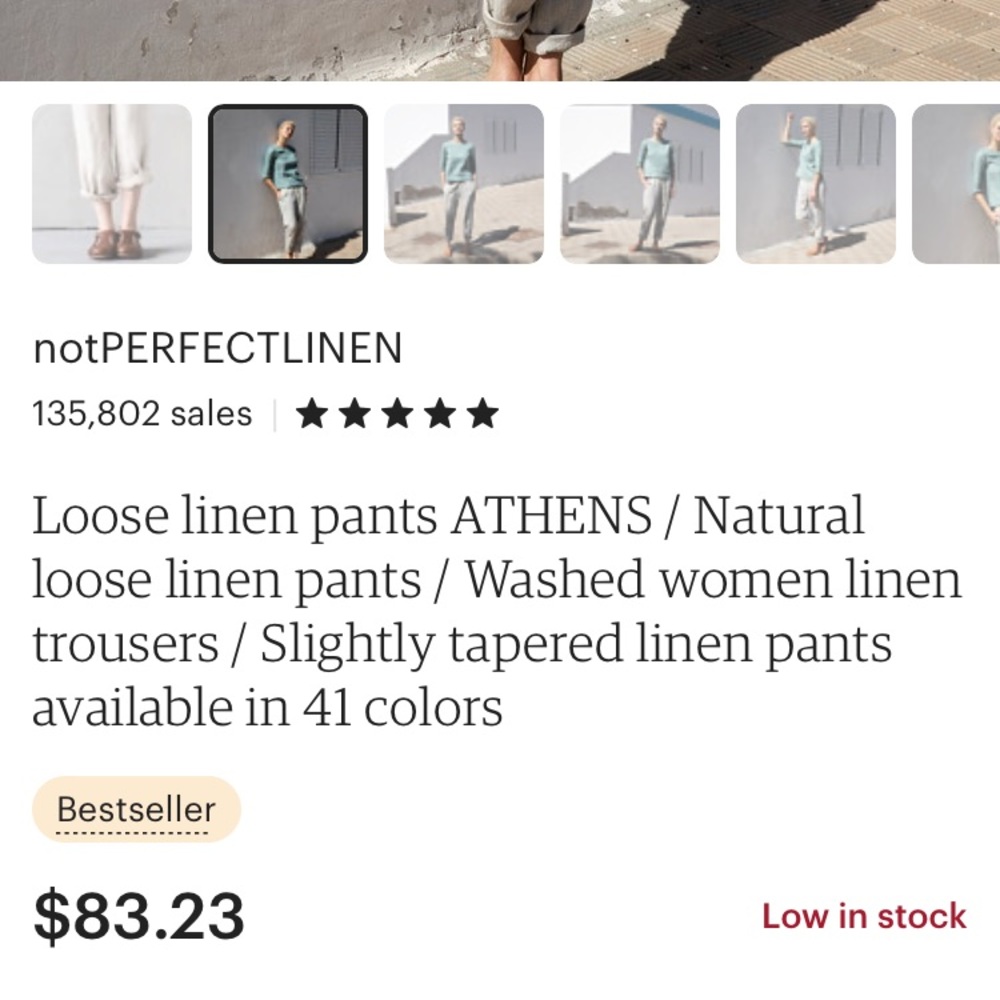 Linen pants size xL